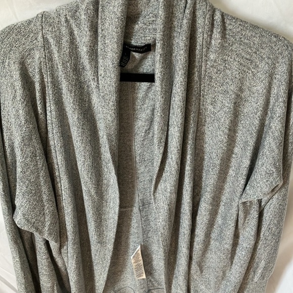 White House Black Market: Silver/Metallic Open Cardigan Sweater- L - Picture 10 of 16